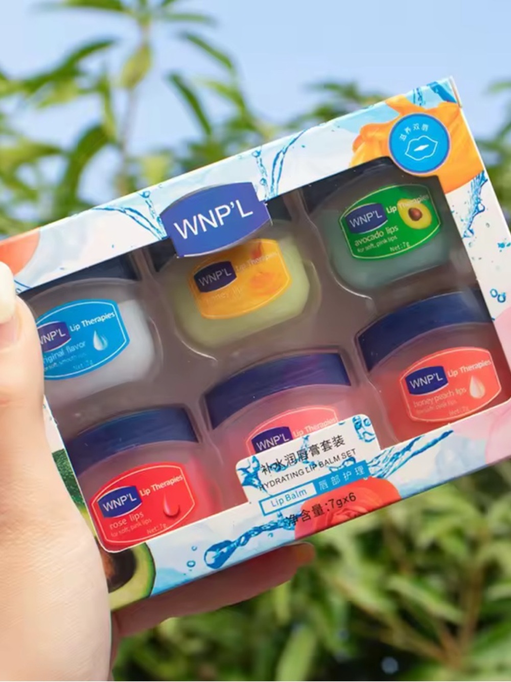 WNP 6-Piece Kids Hydrating Lip Balm Set - Multi Color